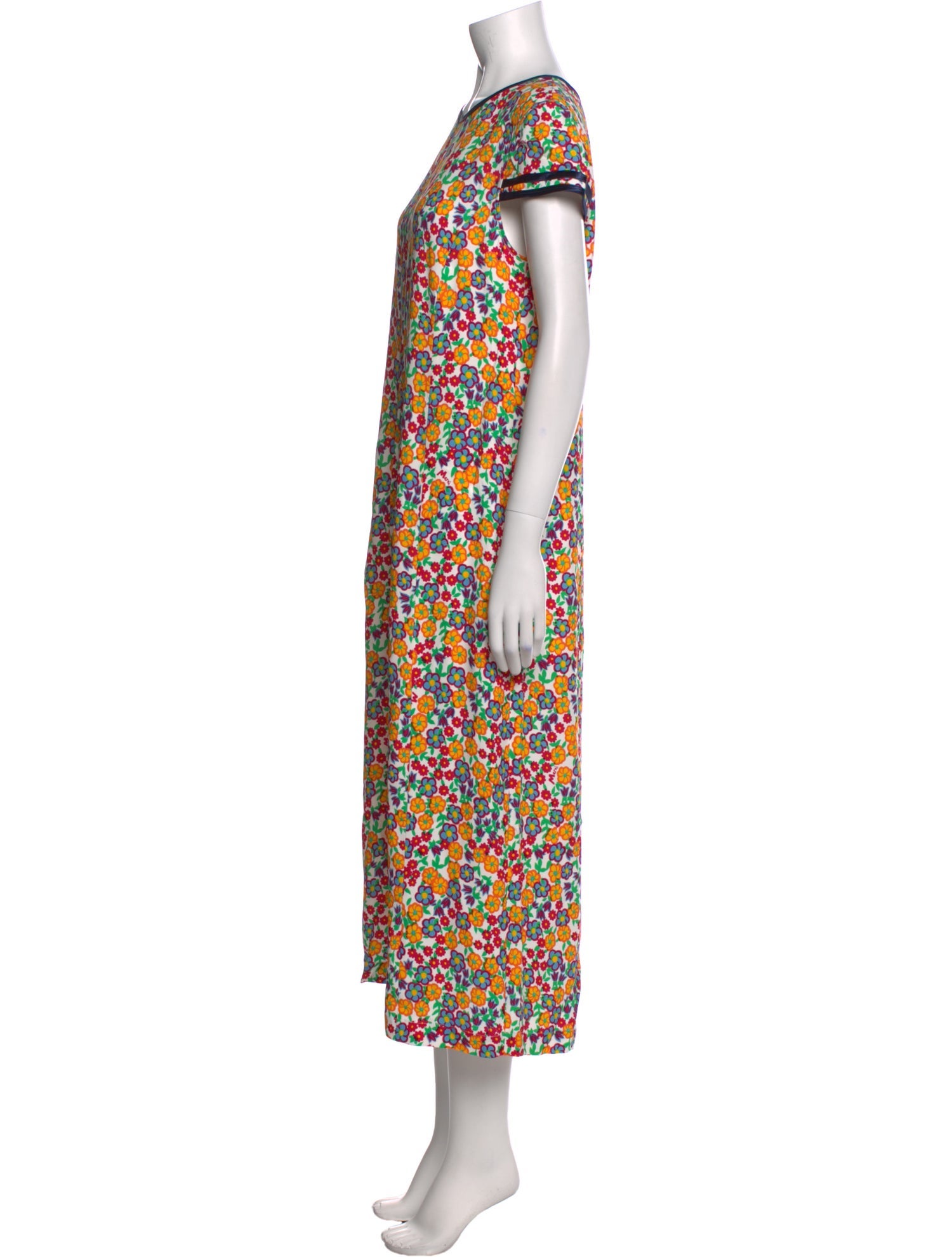 Marni Floral Print Long Dress