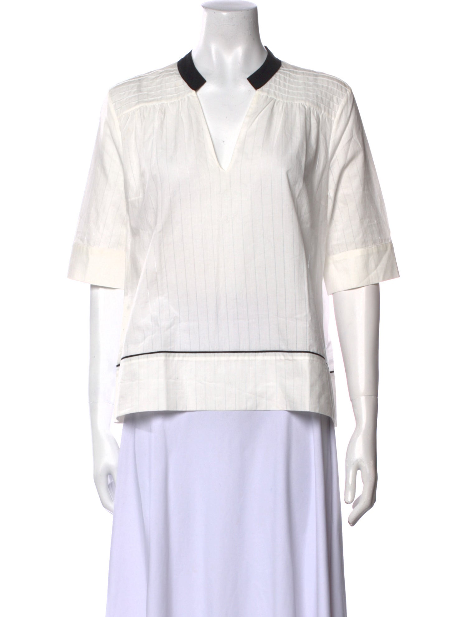 Marni V-Neck Three-Quarter Sleeve Polo