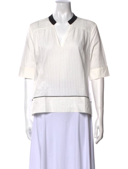 Marni V-Neck Three-Quarter Sleeve Polo