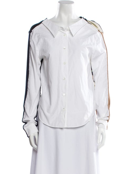 Marni Virgin Wool Long Sleeve Button-Up Top