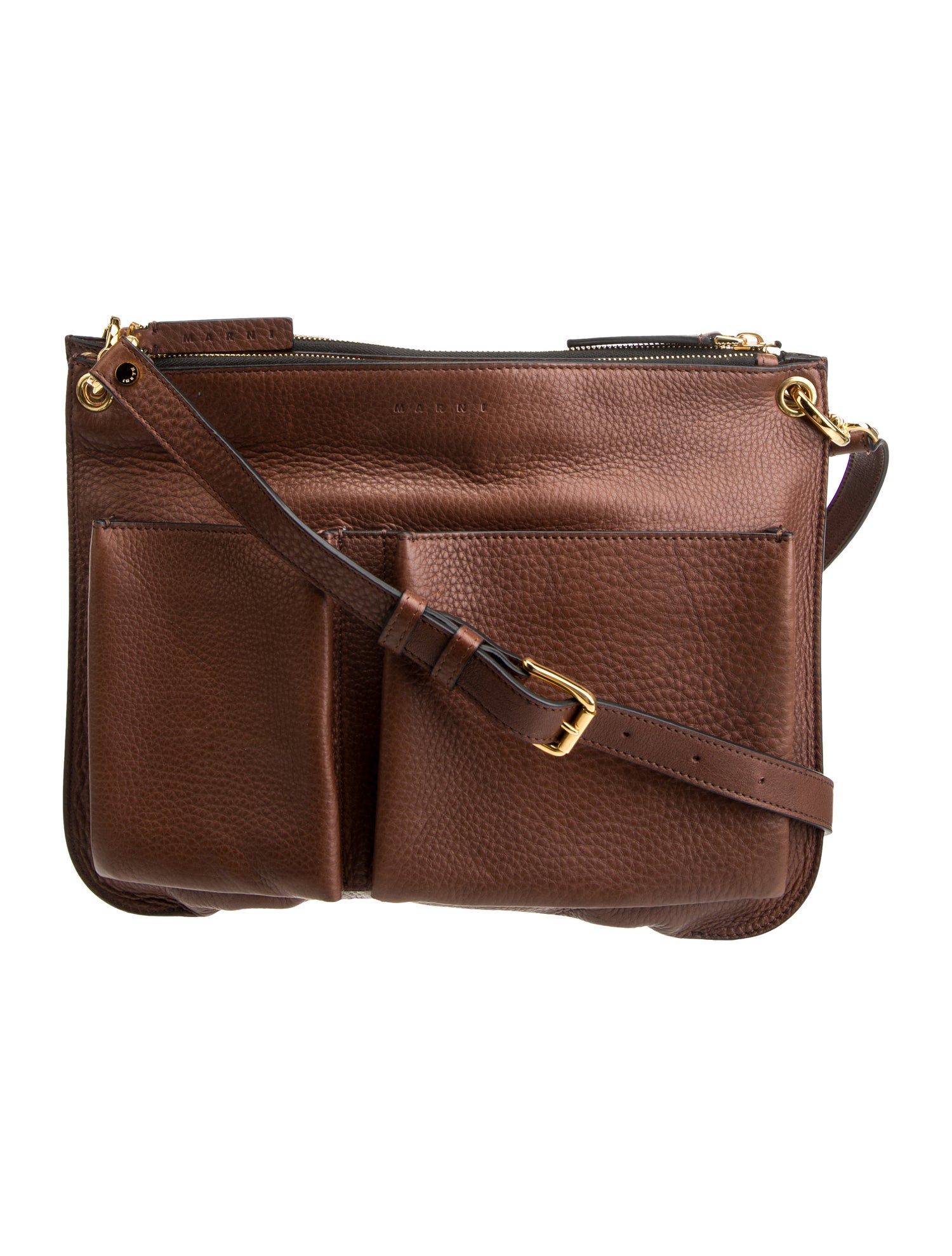 Marni Leather Messenger Bag