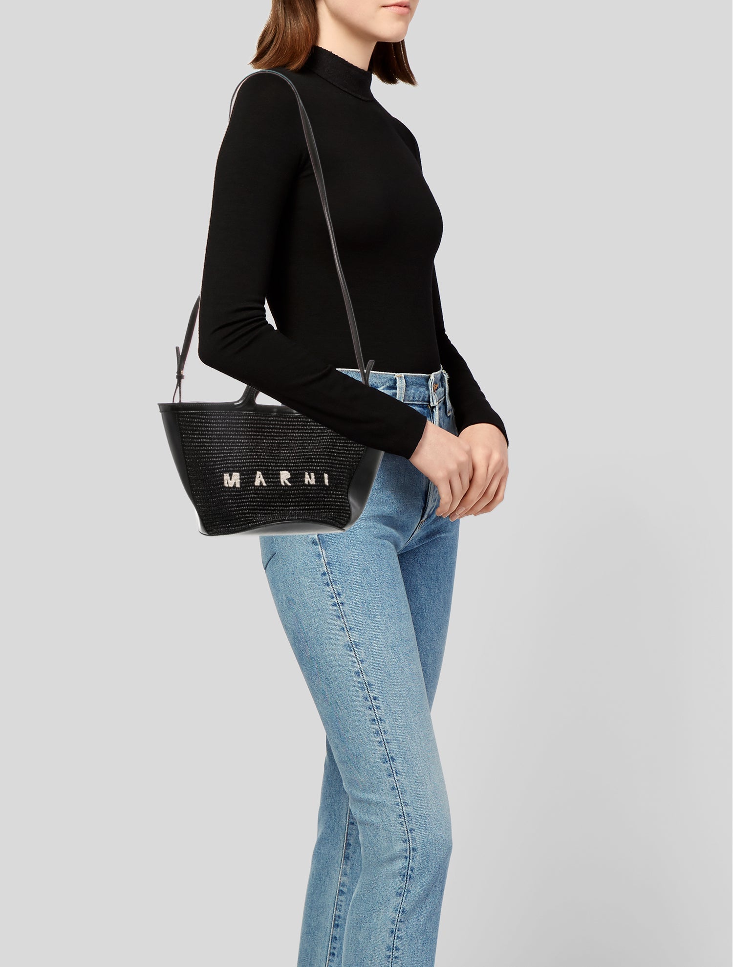 Marni Raffia Top Handle Bag