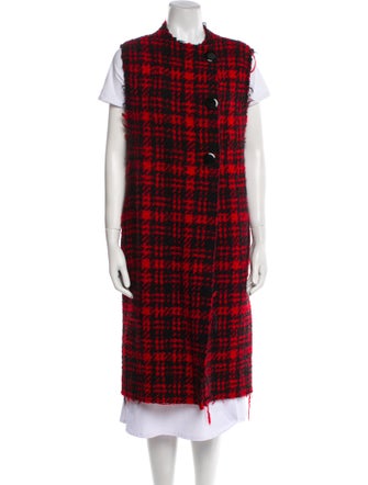 Marni Wool Plaid Print Vest