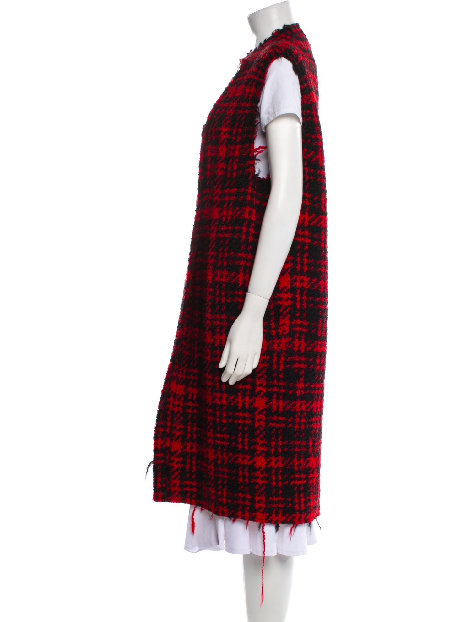 Marni Wool Plaid Print Vest