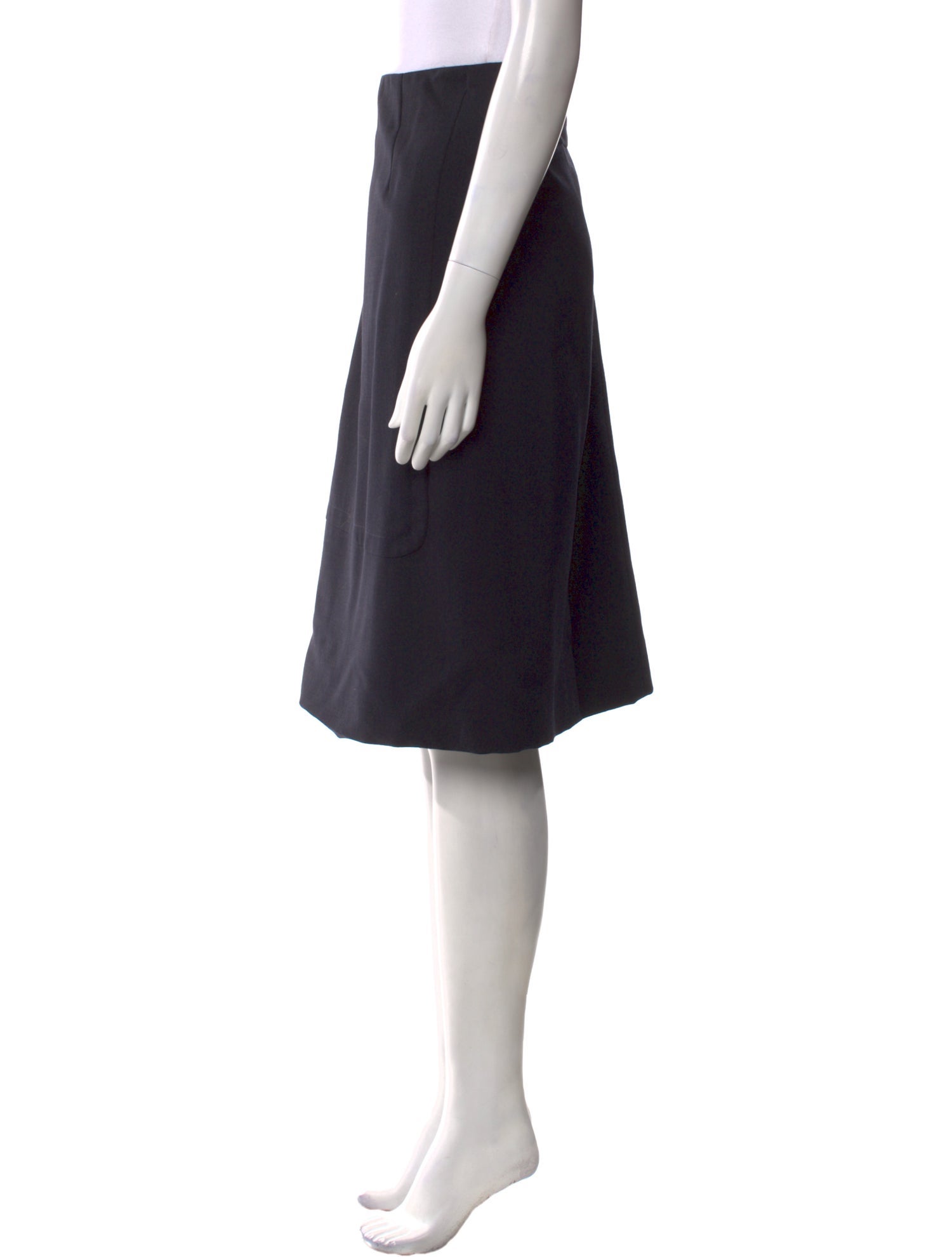 Marni Raw-Edge Trim Knee-Length Skirt