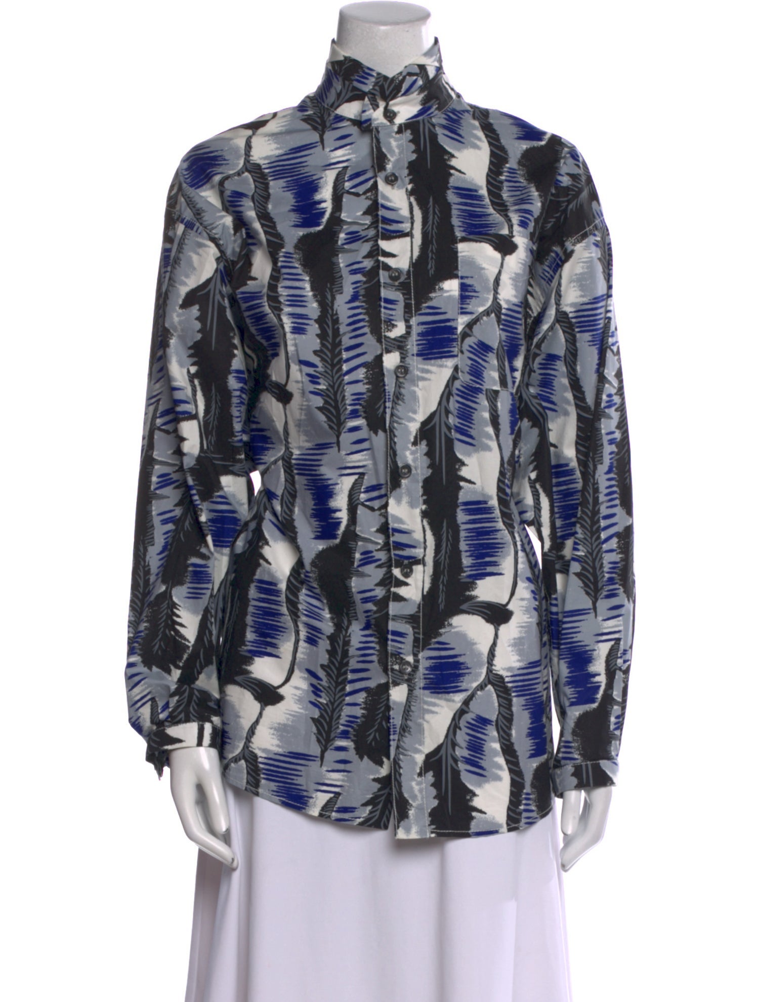 Marni Printed Mock Neck Blouse