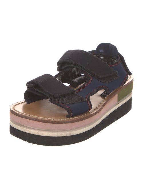 Marni Neoprene Colorblock Pattern Slingback Flats