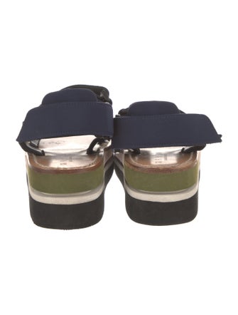 Marni Neoprene Colorblock Pattern Slingback Flats