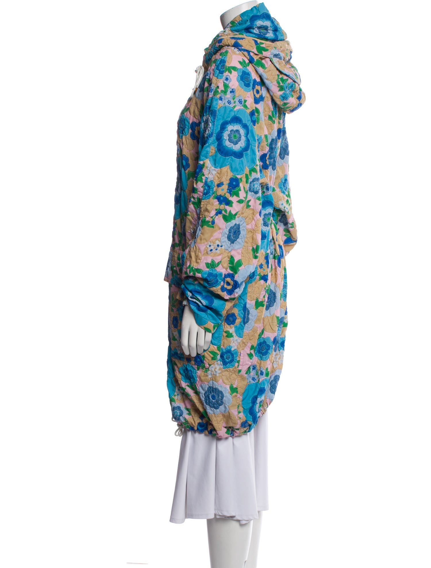 Marni Nylon Floral Print Trench Coat