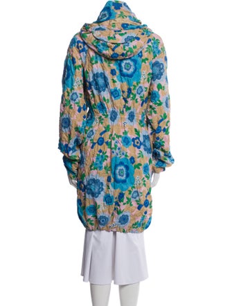 Marni Nylon Floral Print Trench Coat
