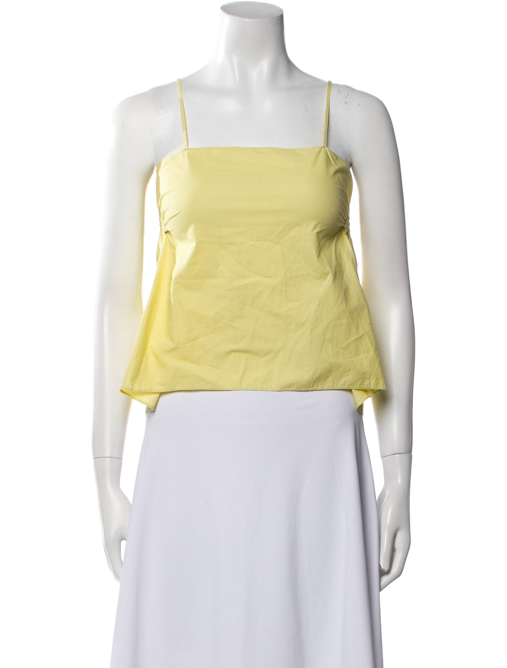 Marni Square Neckline Sleeveless Crop Top