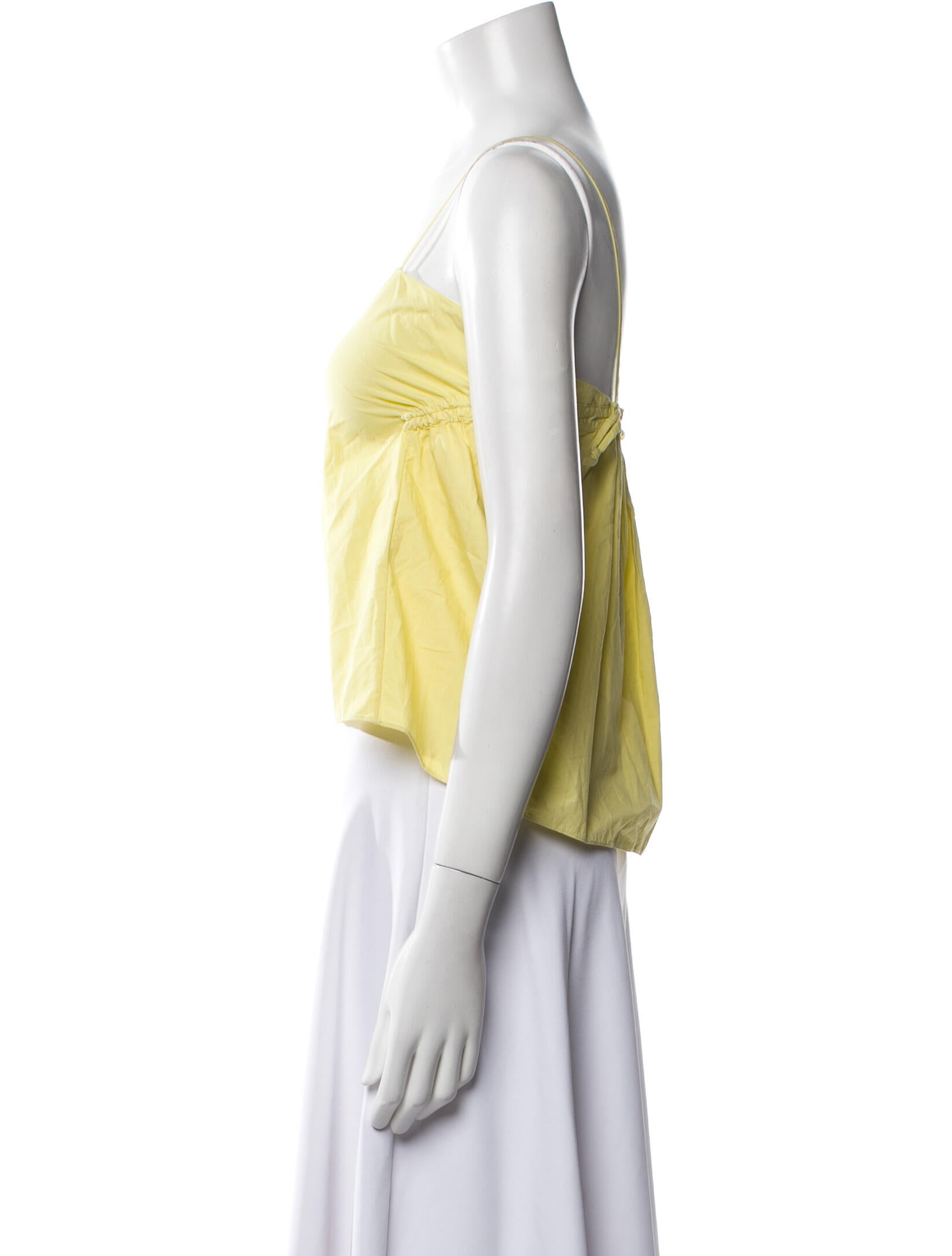 Marni Square Neckline Sleeveless Crop Top