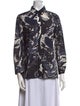 Marni Printed Long Sleeve Button-Up Top