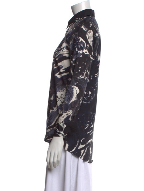 Marni Printed Long Sleeve Button-Up Top