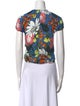 Marni Floral Print Mock Neck Top