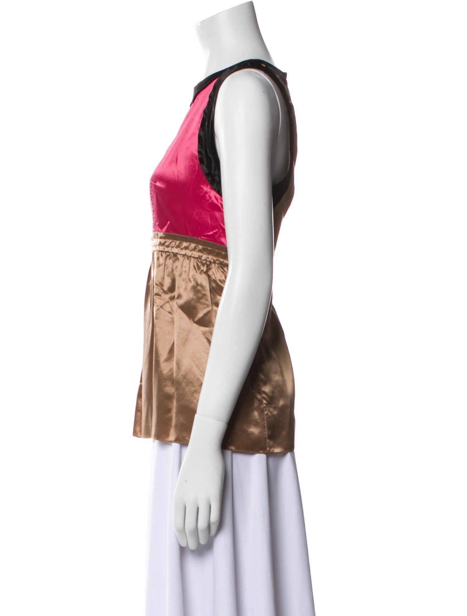 Marni Colorblock Pattern Scoop Neck Top