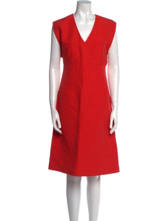 Marni V-Neck Midi Length Dress