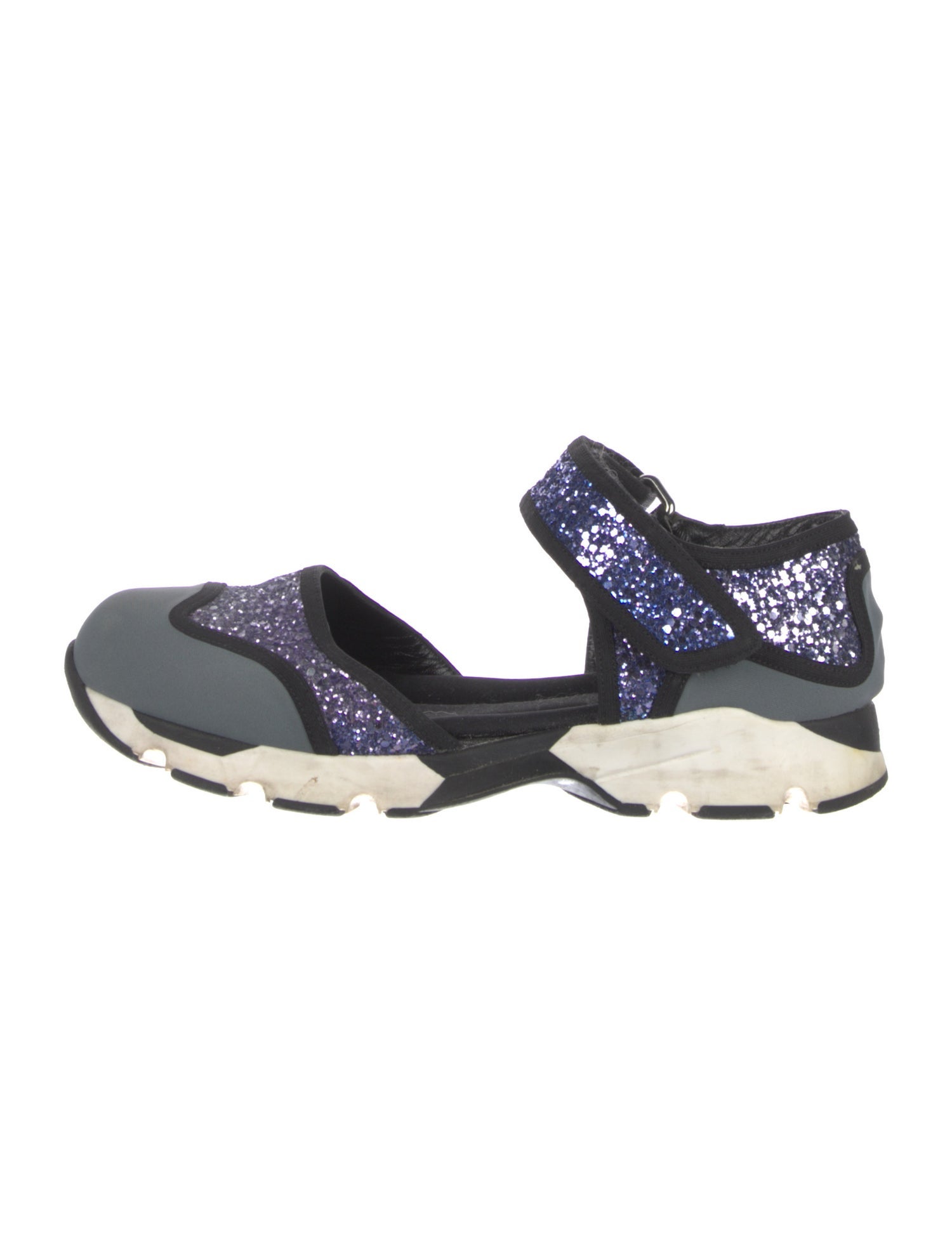 Marni Printed Glitter Accents Sneakers