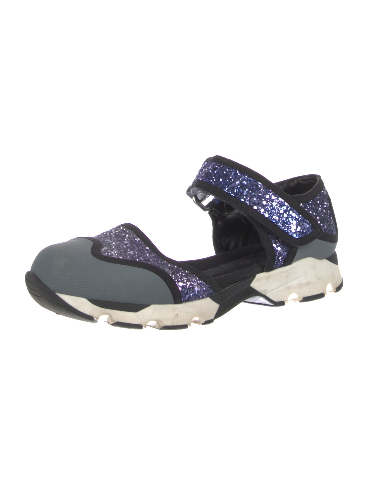 Marni Printed Glitter Accents Sneakers