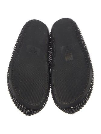 Marni Leather Crystal Embellishments Slippers