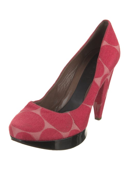 Marni Canvas Polka Dot Print Pumps