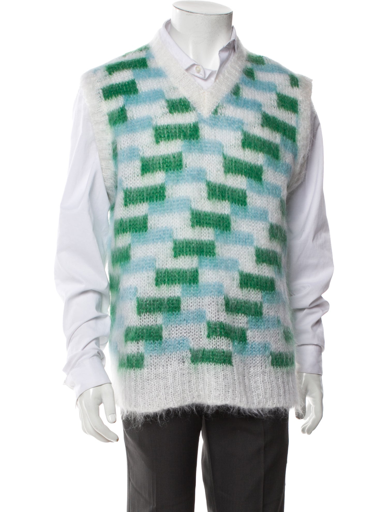 Marni Mohair Patterned Sweater Vest