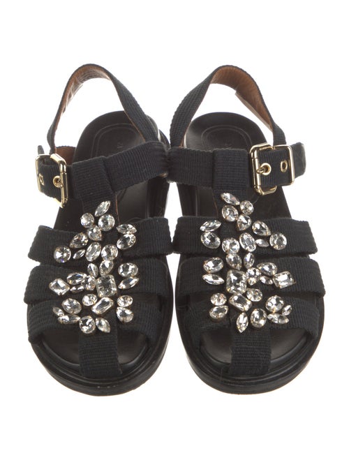 Marni Crystal Embellishments Slingback Sandals
