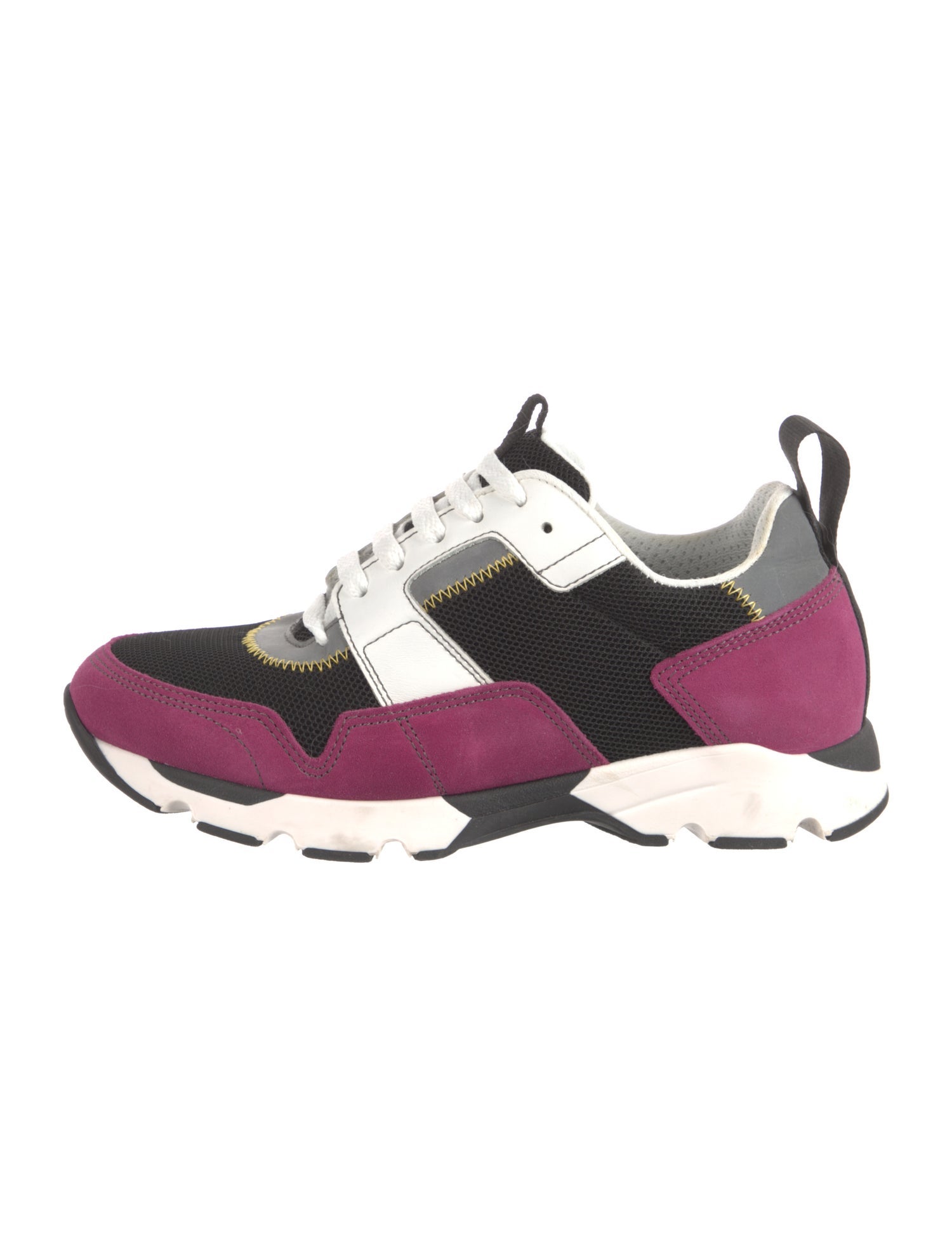 Marni Suede Colorblock Pattern Chunky Sneakers