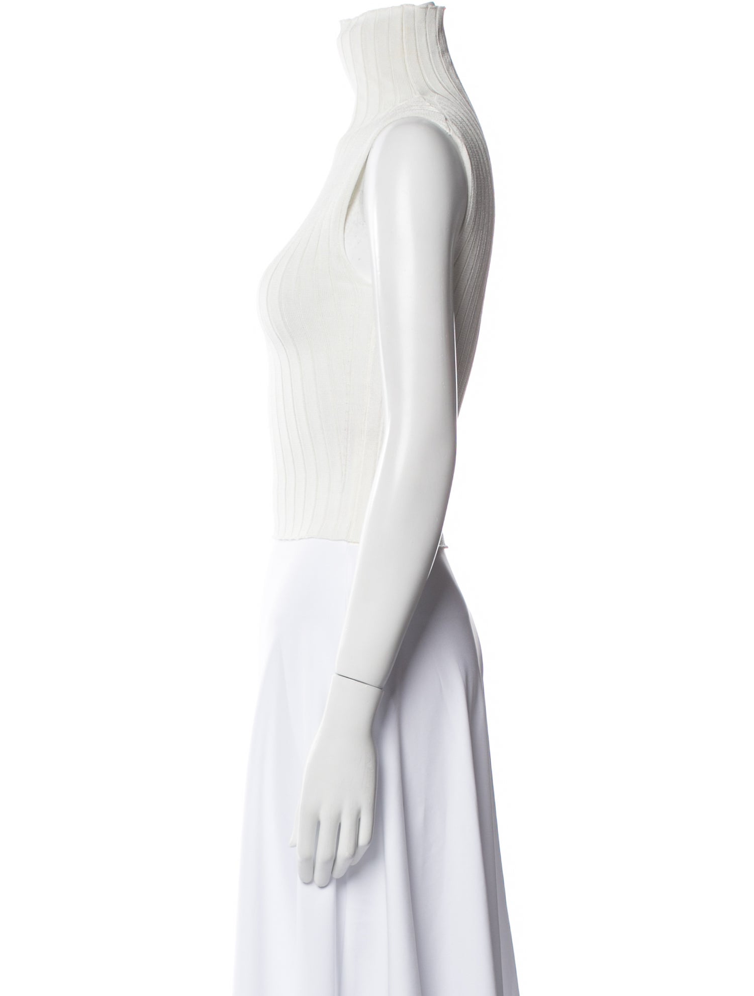 Marni Mock Neck Sleeveless Crop Top