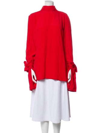 Marni Mock Neck Long Sleeve Blouse