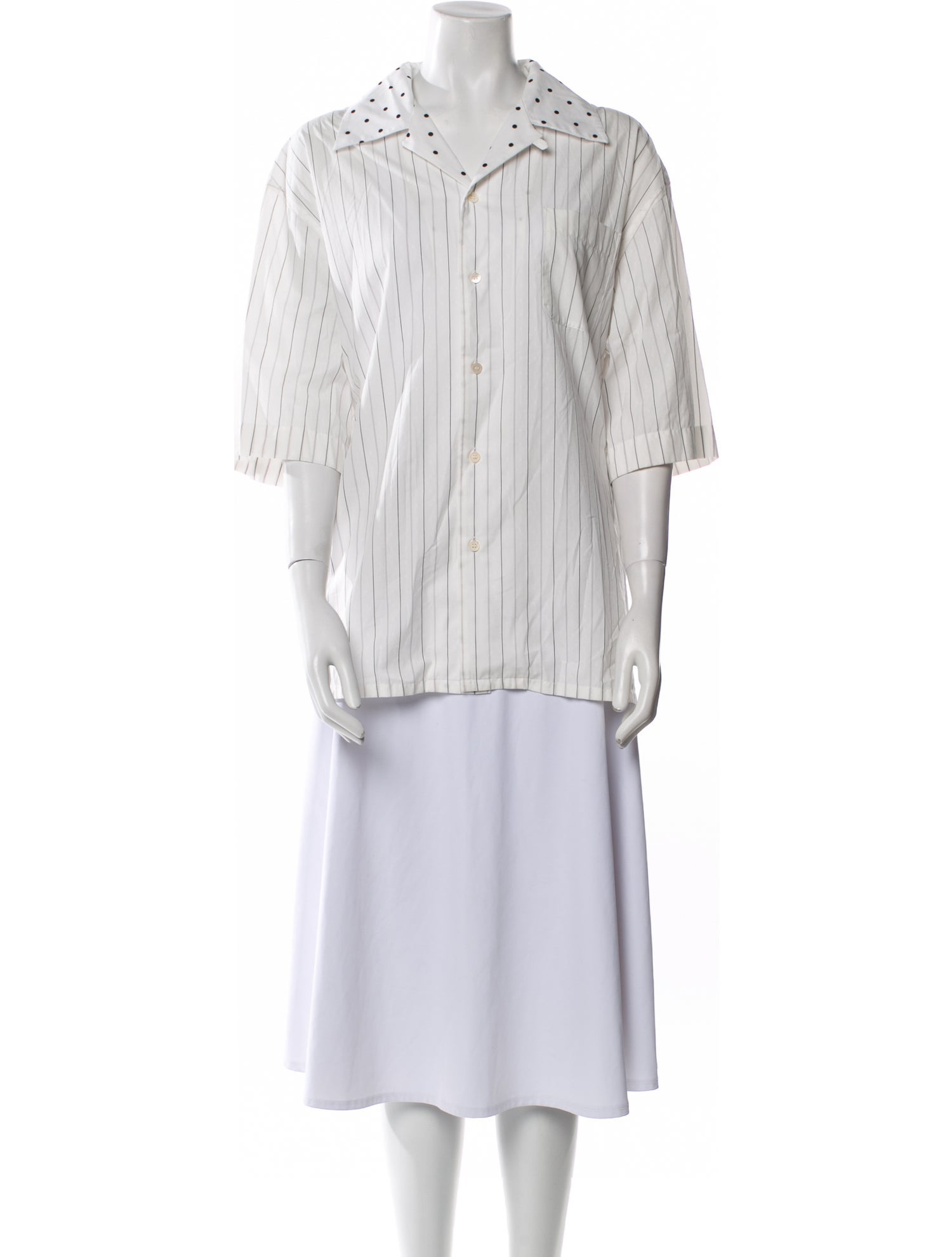 Marni Striped Three-Quarter Sleeve Tunic