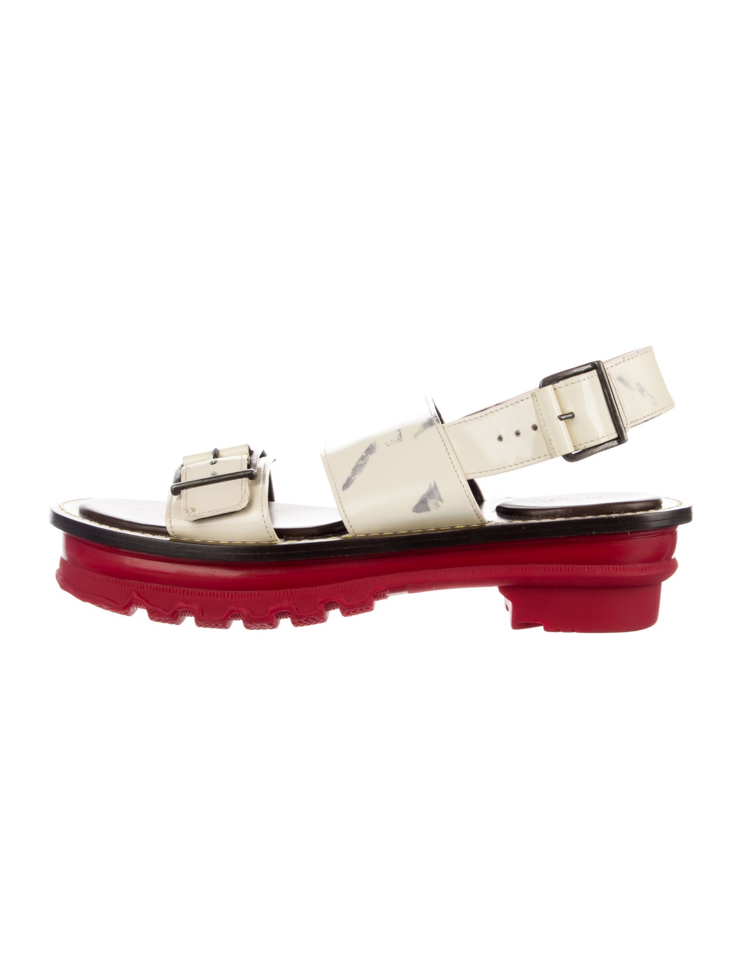 Marni Patent Leather Slingback Sandals