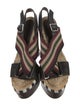 Marni Canvas Striped Slingback Sandals