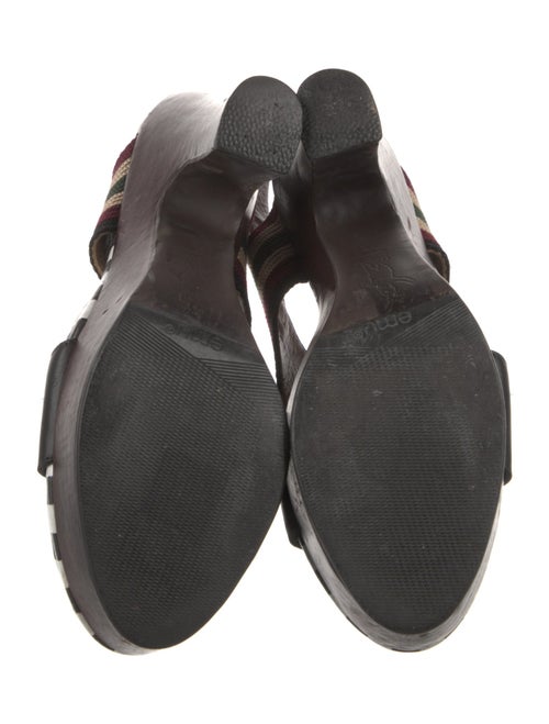 Marni Canvas Striped Slingback Sandals