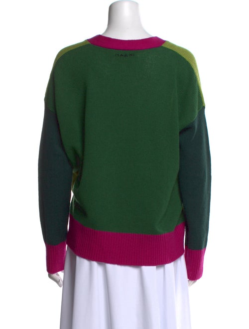Marni Cashmere Colorblock Pattern Sweater