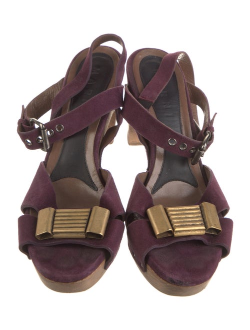 Marni Suede T-Strap Sandals