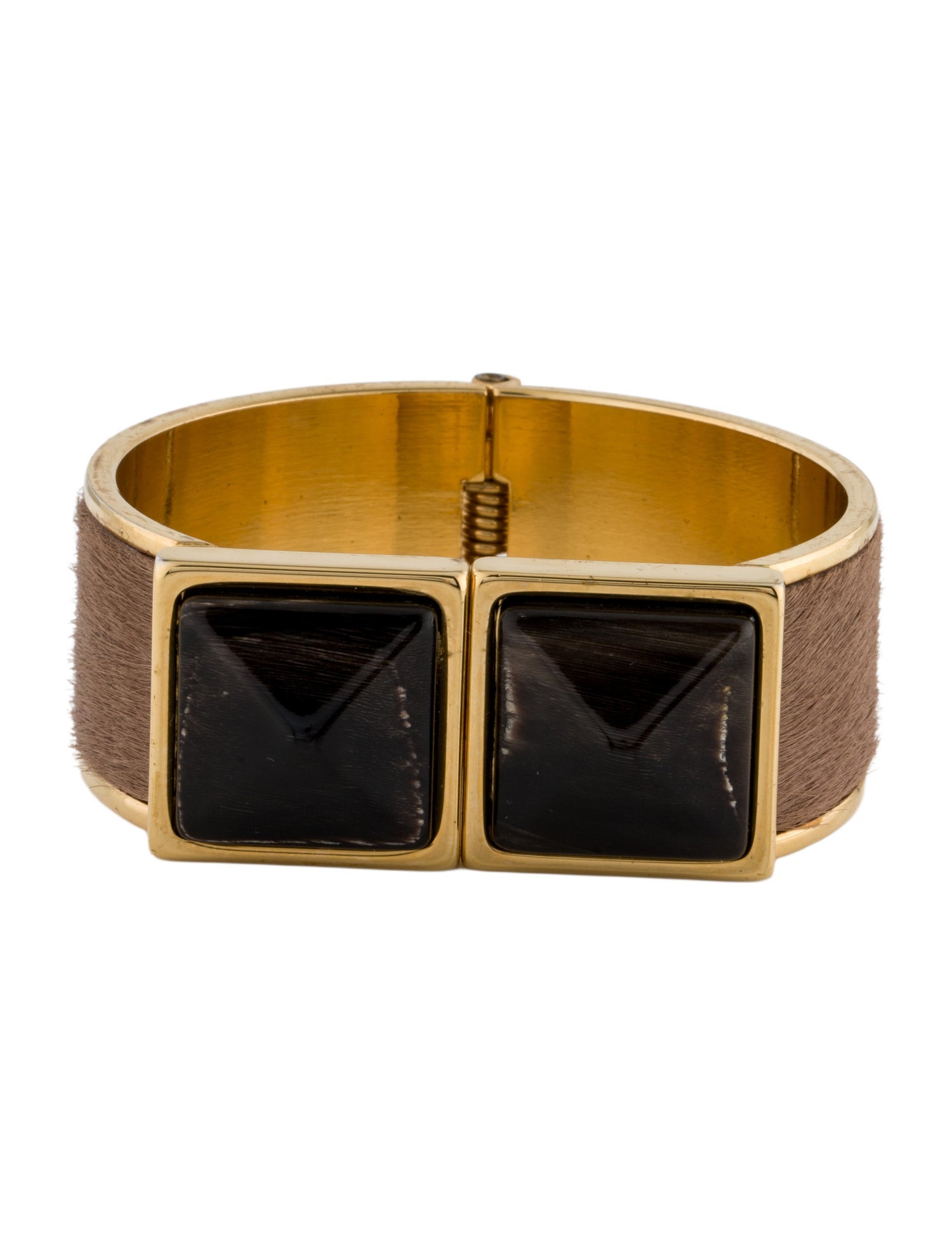 Marni Horn & Fur Cuff Bracelet