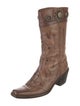 Marni Leather Patterned Western Boots
