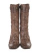 Marni Leather Patterned Western Boots