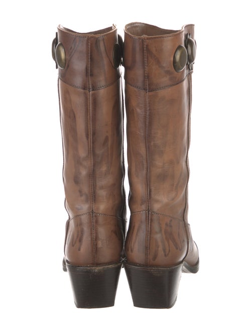 Marni Leather Patterned Western Boots
