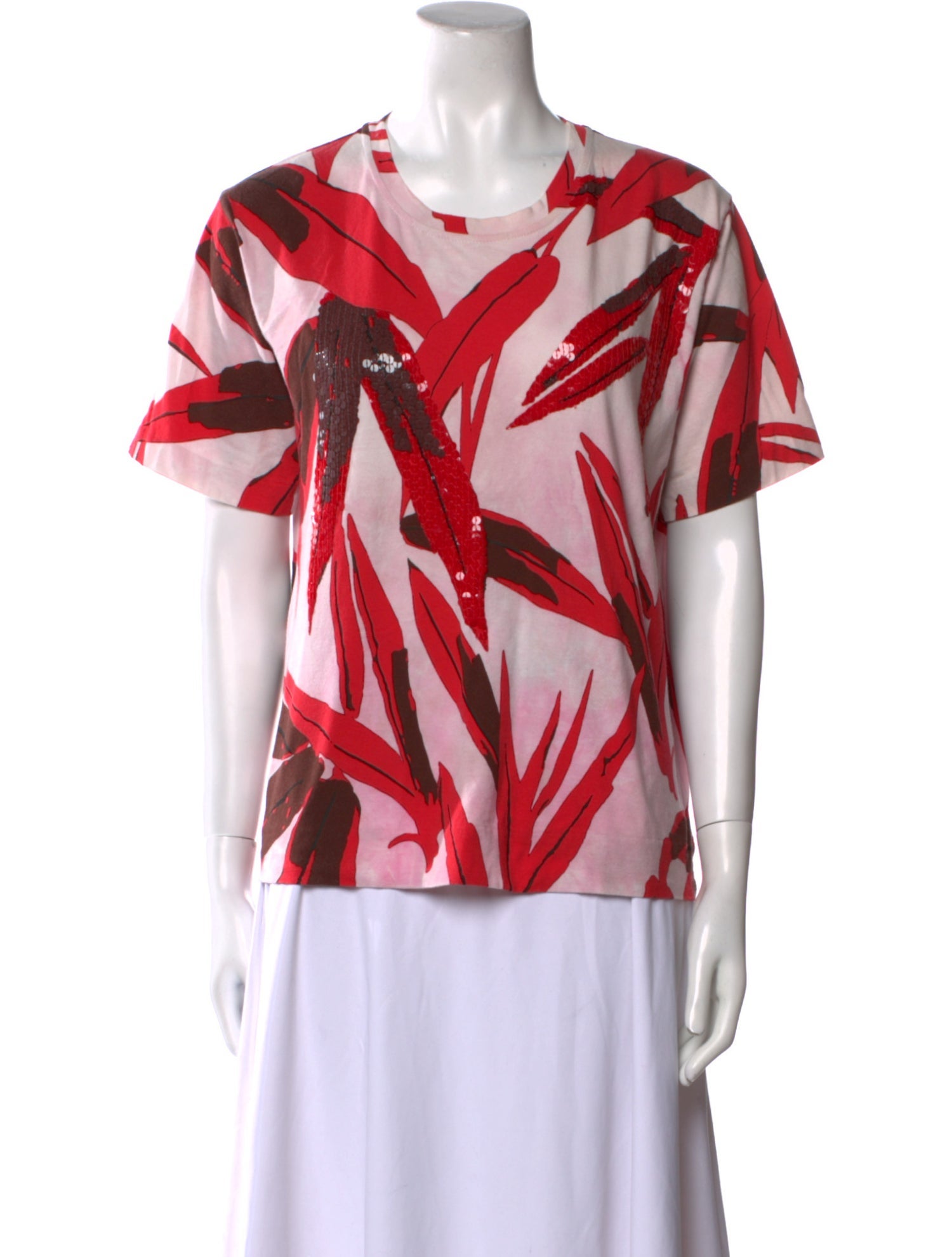 Marni Printed Cowl Neck T-Shirt