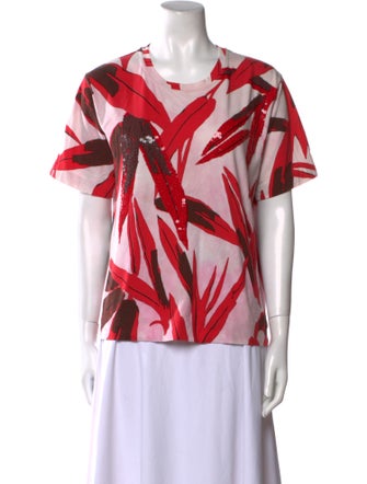 Marni Printed Cowl Neck T-Shirt