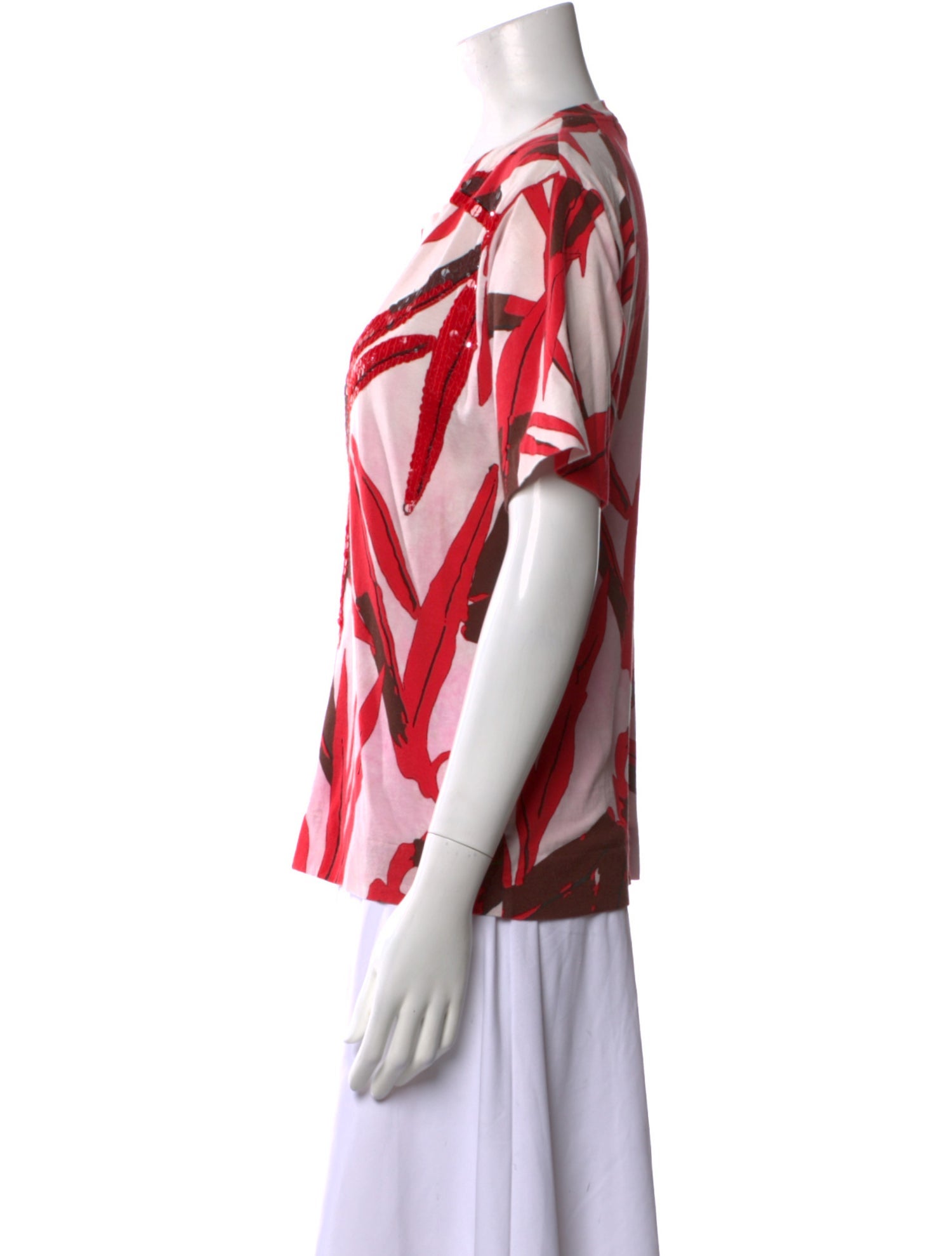 Marni Printed Cowl Neck T-Shirt