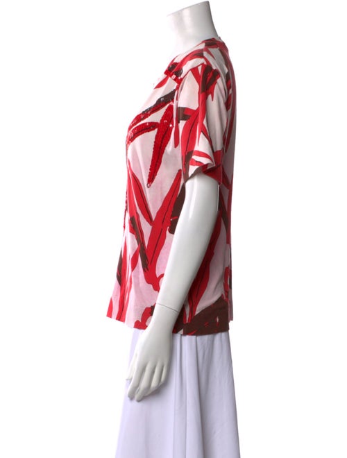 Marni Printed Cowl Neck T-Shirt