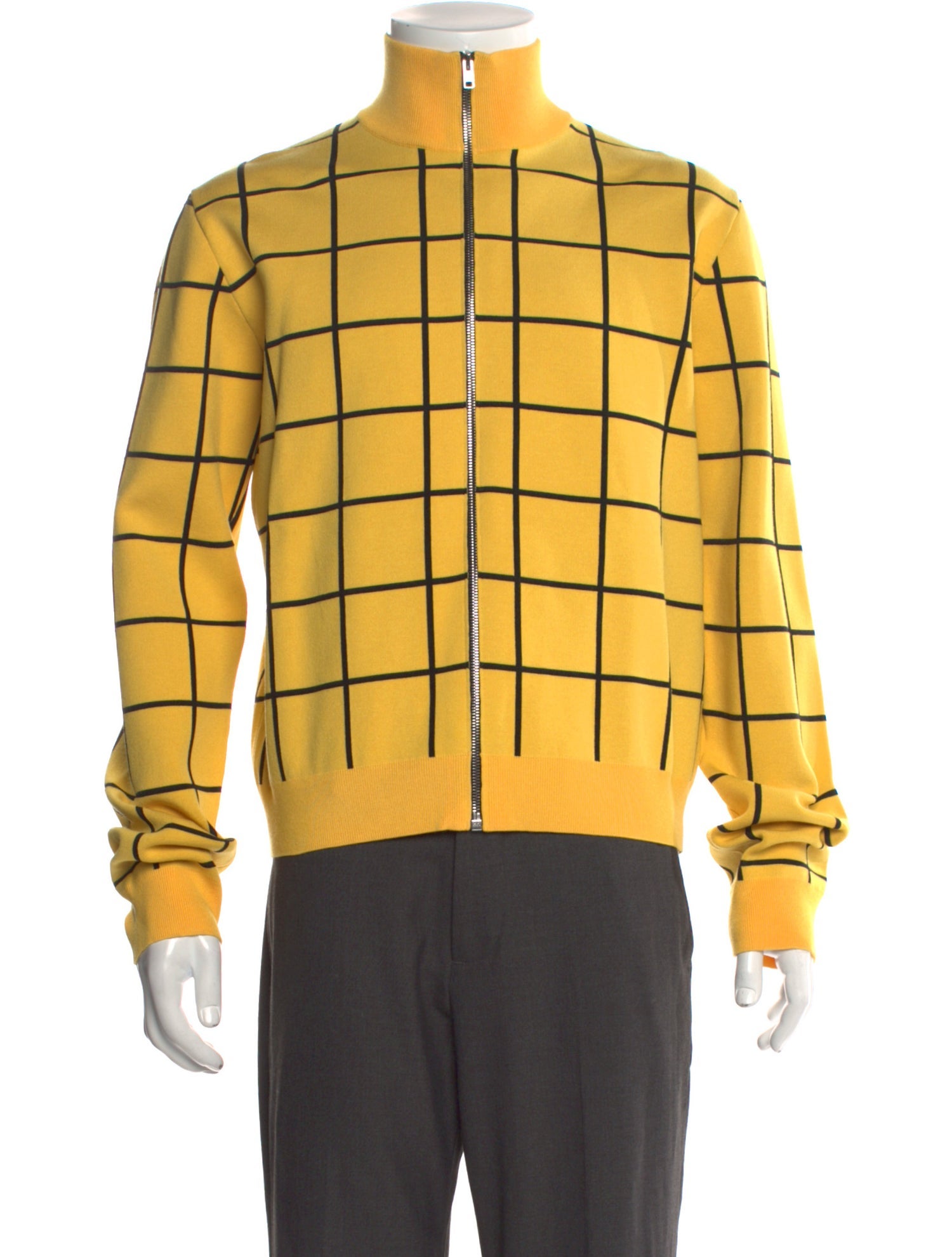 Marni Plaid Print Turtleneck Cardigan w/ Tags