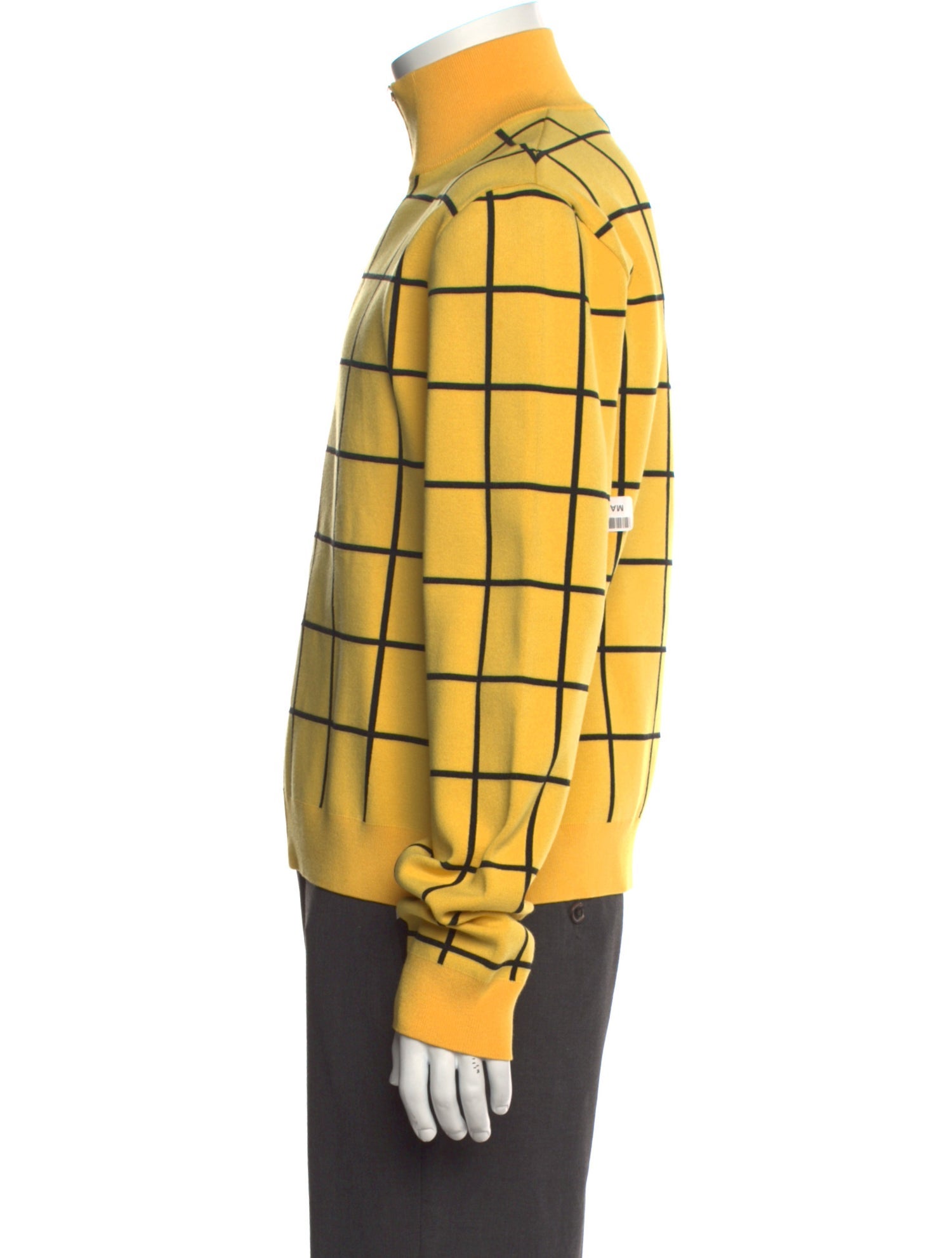 Marni Plaid Print Turtleneck Cardigan w/ Tags