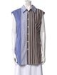 Marni Striped Short Sleeve Button-Up Top