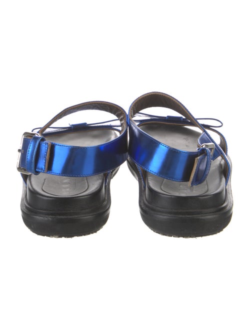 Marni Leather Bow Accents Slingback Sandals