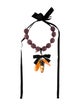 Marni Resin, Crystal & Fabric Silk Ribbon Collar Necklace