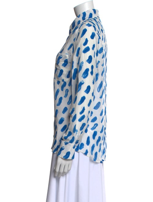 Marni Animal Print Mock Neck Button-Up Top